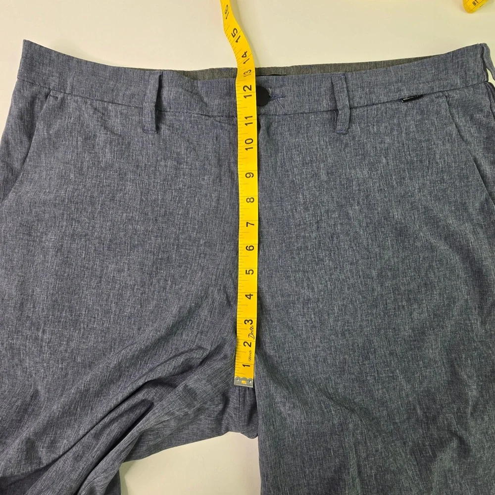 Hurley Phantom Mens Walkshorts Size 36 Blue Grey Heathered Stretch F2341-00